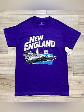 Royal Caribbean Unisex Short Sleeve Crew Neck New England Graphic Tee Small